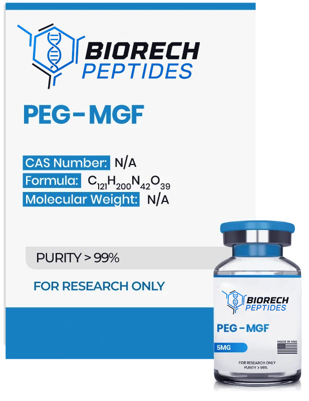 （💪Muscle recovery） PEG-MGF (Pegylated MGF) Peptide - 5mg - 10 Vials
