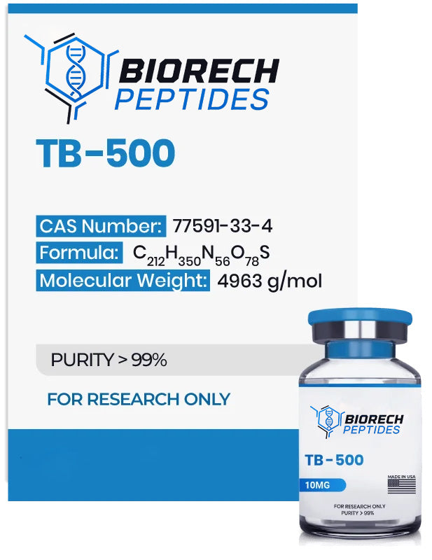 ( 💪 Speed up recovery) TB-500 (Thymosin Beta-4) Peptide (10mg) - 10 Vials