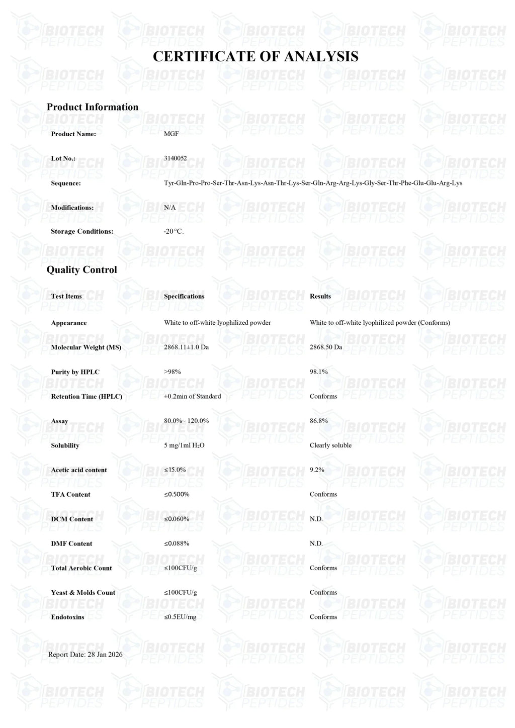 (💪Muscle Recovery) MGF (Mechano-Growth Factor) (5mg) - 10 Vials