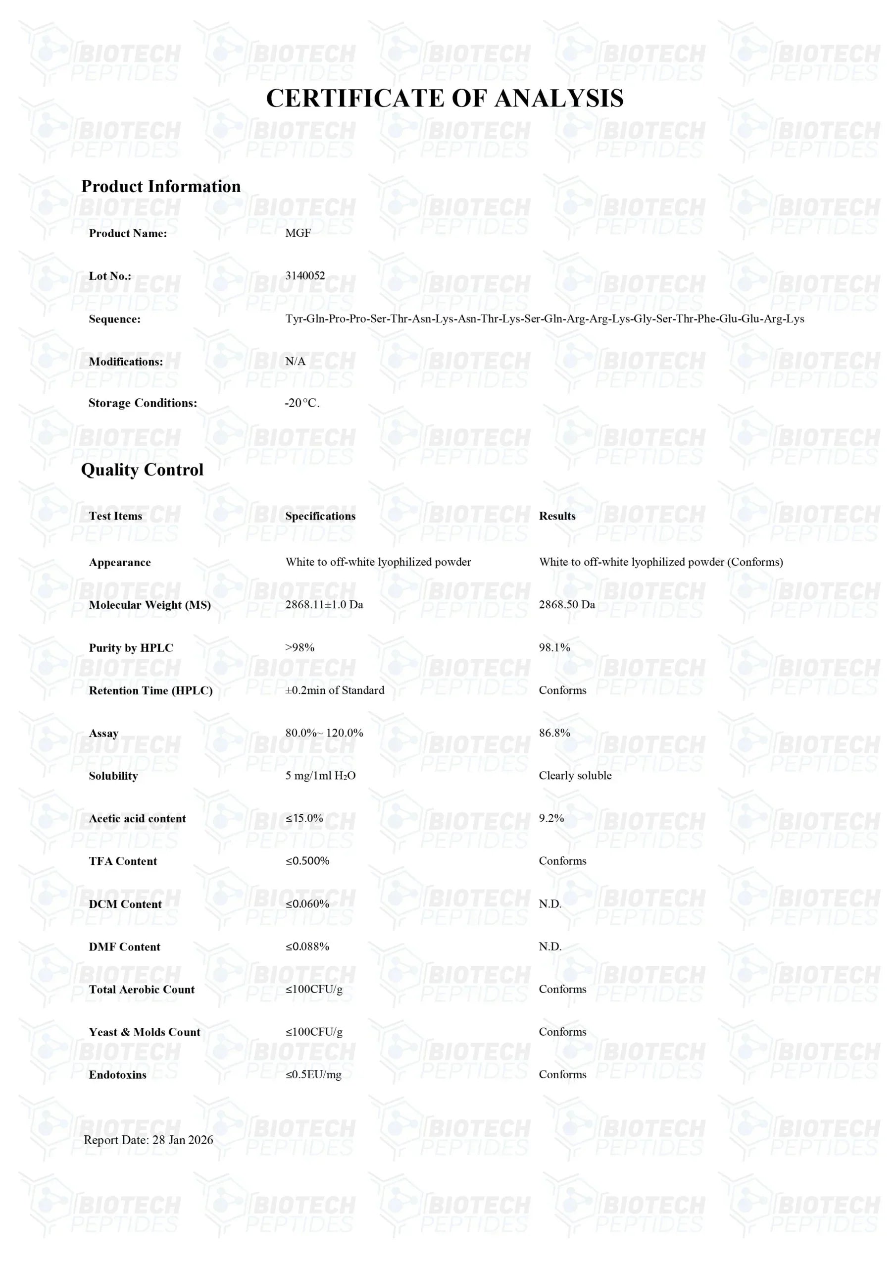 (💪Muscle Recovery) MGF (Mechano-Growth Factor) (5mg) - 10 Vials